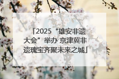 2025“雄安非遗大会”举办 京津冀非遗瑰宝齐聚未来之城